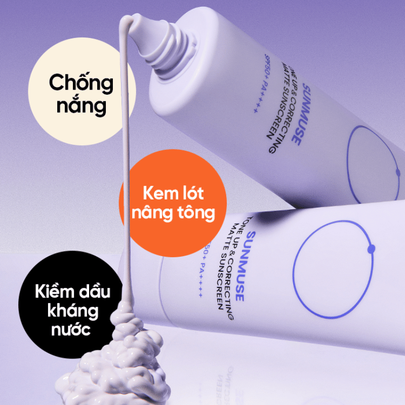 Thumb Kem Chống Nắng Beplain Sunmuse Tone Up & Correcting Matte Sunscreen